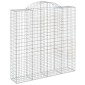 vidaXL Συρματοκιβώτια Τοξωτά 5 τεμ. 200x50x200/220 εκ. Γαλβαν. Ατσάλι