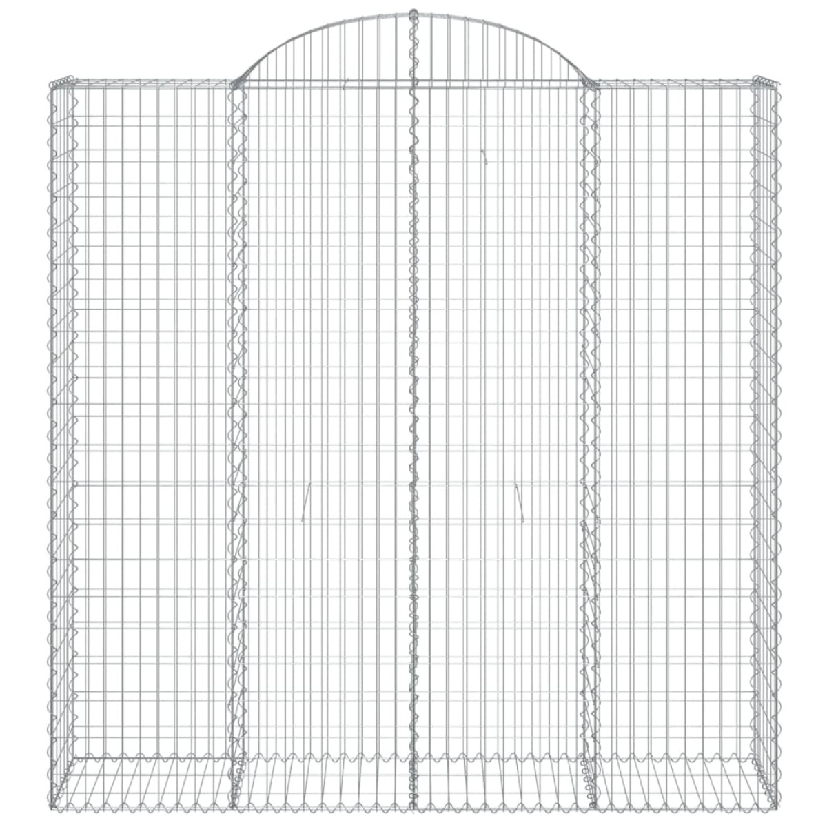 vidaXL Συρματοκιβώτια Τοξωτά 5 τεμ. 200x50x200/220 εκ. Γαλβαν. Ατσάλι