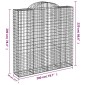 vidaXL Συρματοκιβώτια Τοξωτά 7 τεμ. 200x50x200/220 εκ. Γαλβαν. Ατσάλι