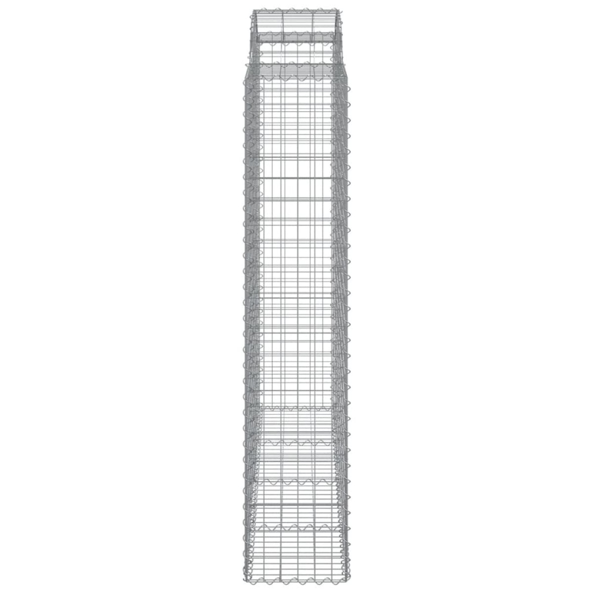 vidaXL Συρματοκιβώτια Τοξωτά 8 τεμ. 200x50x200/220 εκ. Γαλβαν. Ατσάλι