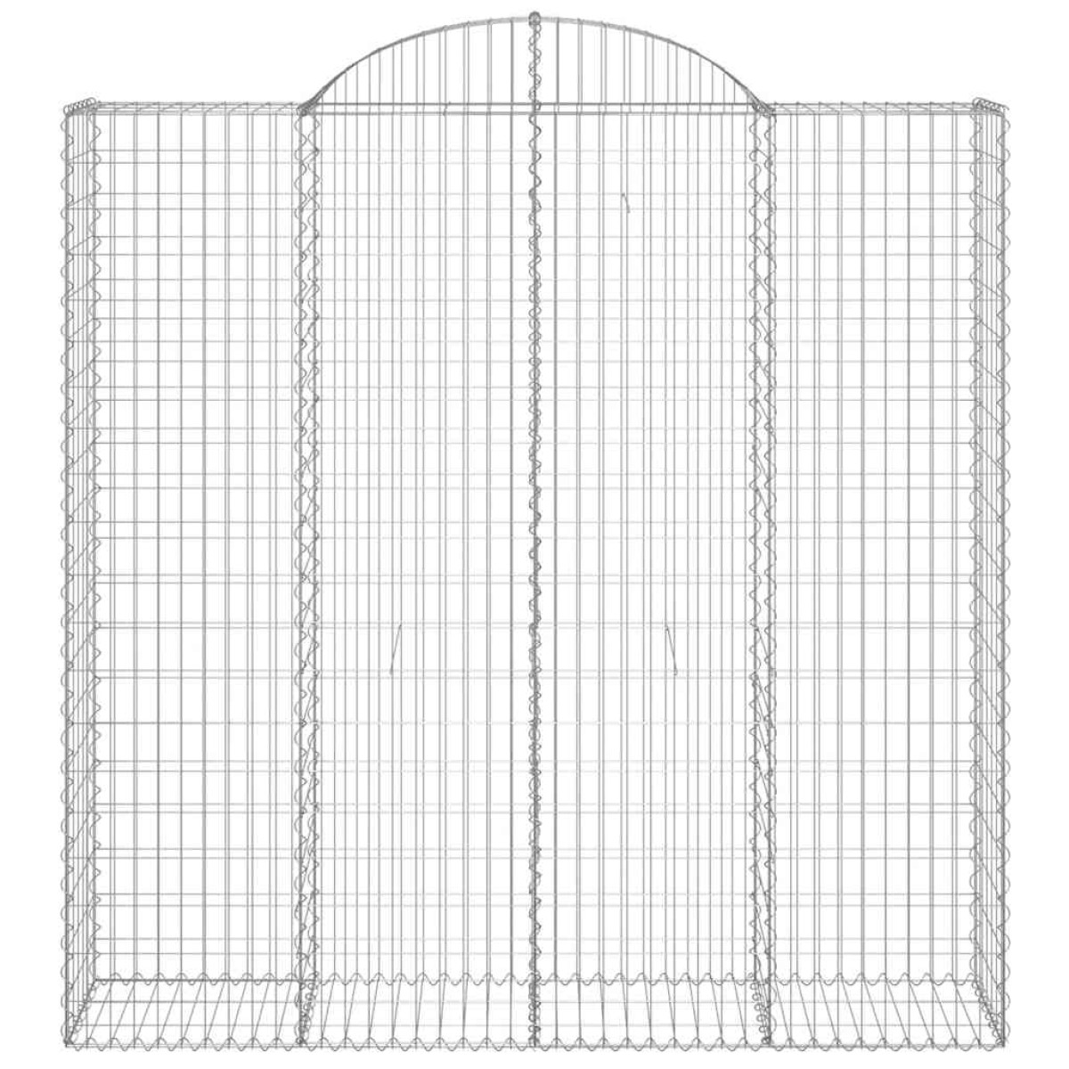 vidaXL Συρματοκιβώτια Τοξωτά 9 τεμ. 200x50x200/220 εκ. Γαλβαν. Ατσάλι