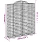 vidaXL Συρματοκιβώτια Τοξωτά 2 τεμ. 200x50x220/240 εκ. Γαλβαν. Ατσάλι