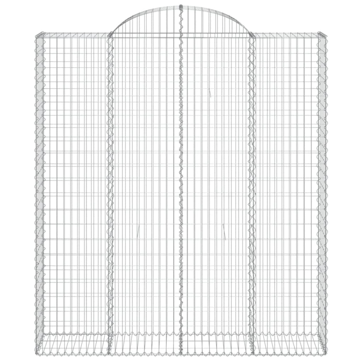 vidaXL Συρματοκιβώτια Τοξωτά 3 τεμ. 200x50x220/240 εκ. Γαλβαν. Ατσάλι