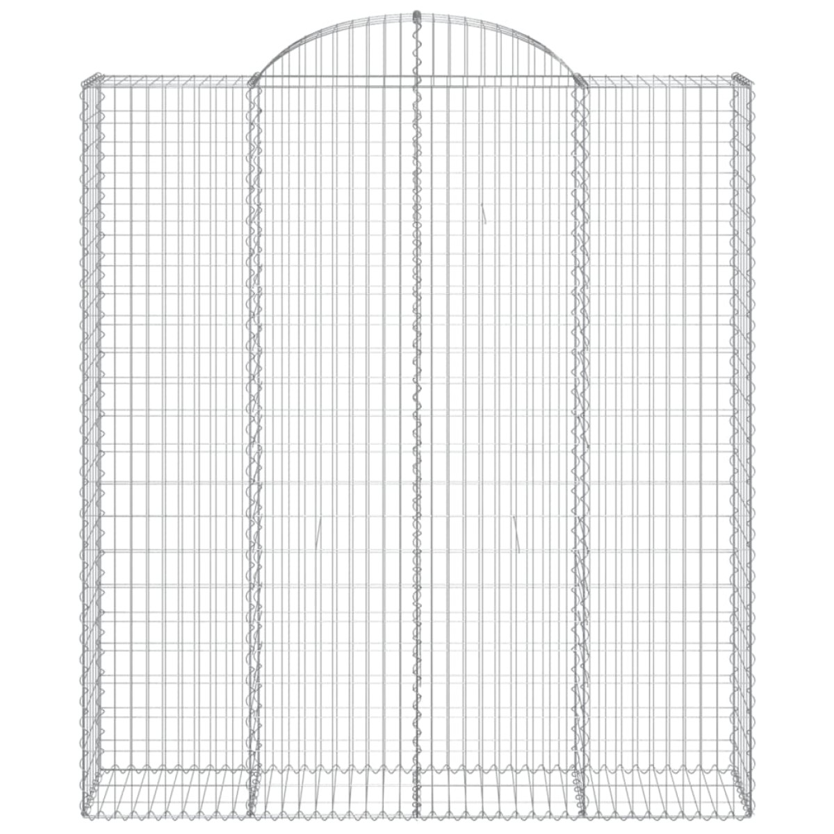 vidaXL Συρματοκιβώτια Τοξωτά 4 τεμ. 200x50x220/240 εκ. Γαλβαν. Ατσάλι