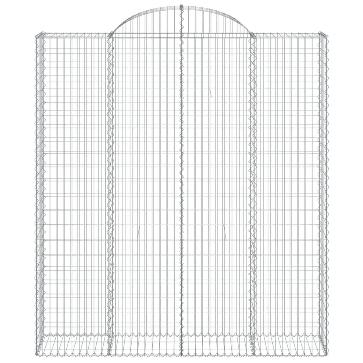 vidaXL Συρματοκιβώτια Τοξωτά 5 τεμ. 200x50x220/240 εκ. Γαλβαν. Ατσάλι