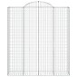 vidaXL Συρματοκιβώτια Τοξωτά 5 τεμ. 200x50x220/240 εκ. Γαλβαν. Ατσάλι