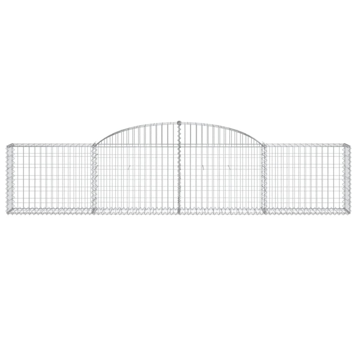 vidaXL Συρματοκιβώτια Τοξωτά 3 τεμ. 300x30x60/80 εκ. Γαλβαν. Ατσάλι