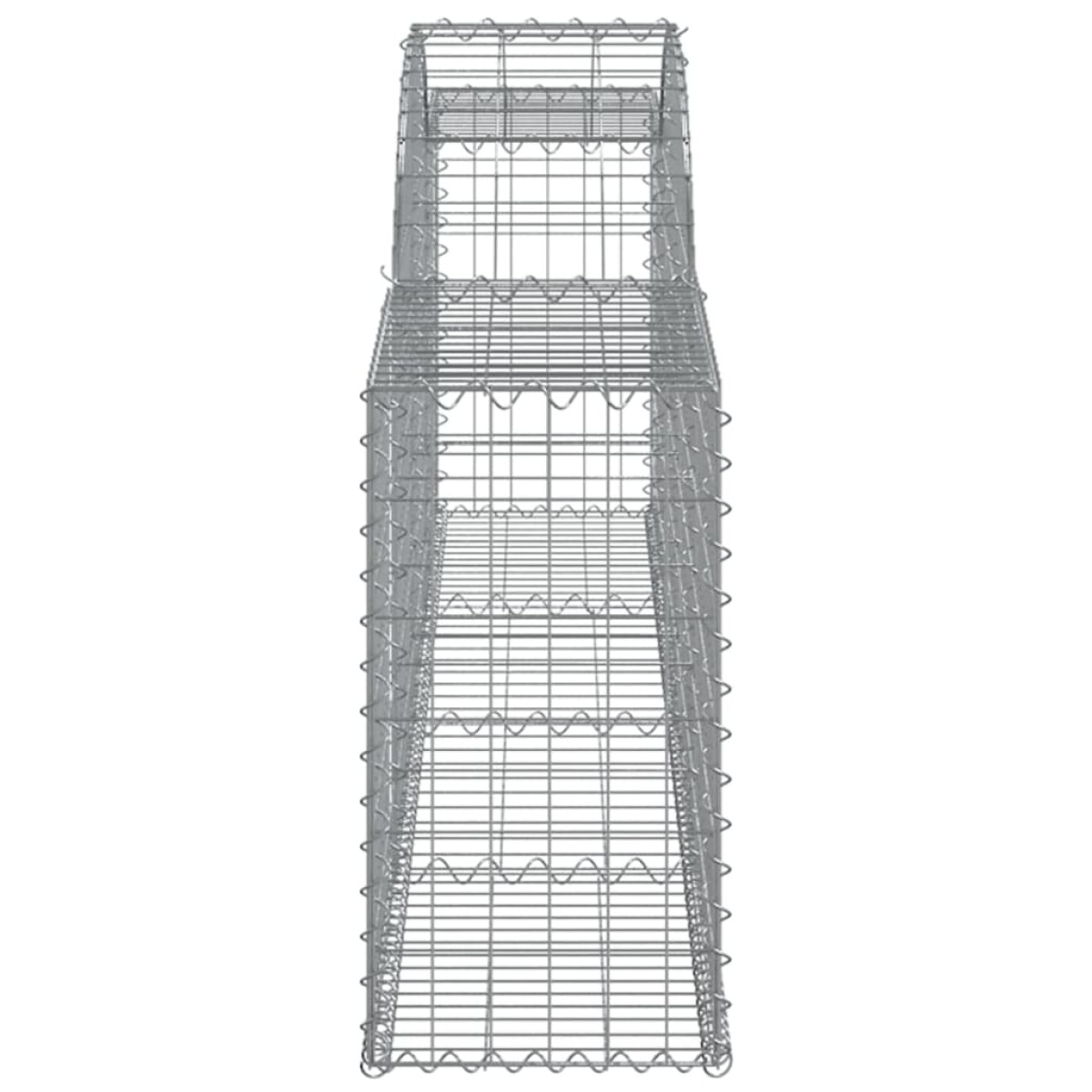 vidaXL Συρματοκιβώτια Τοξωτά 3 τεμ. 300x30x60/80 εκ. Γαλβαν. Ατσάλι