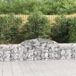 vidaXL Συρματοκιβώτια Τοξωτά 3 τεμ. 300x30x60/80 εκ. Γαλβαν. Ατσάλι