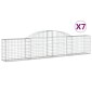 vidaXL Συρματοκιβώτια Τοξωτά 7 τεμ. 300x30x60/80 εκ. Γαλβαν. Ατσάλι