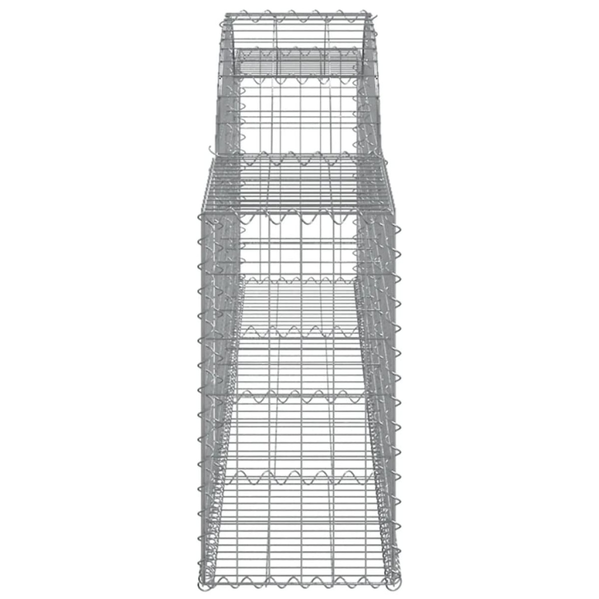 vidaXL Συρματοκιβώτια Τοξωτά 8 τεμ. 300x30x60/80 εκ. Γαλβαν. Ατσάλι