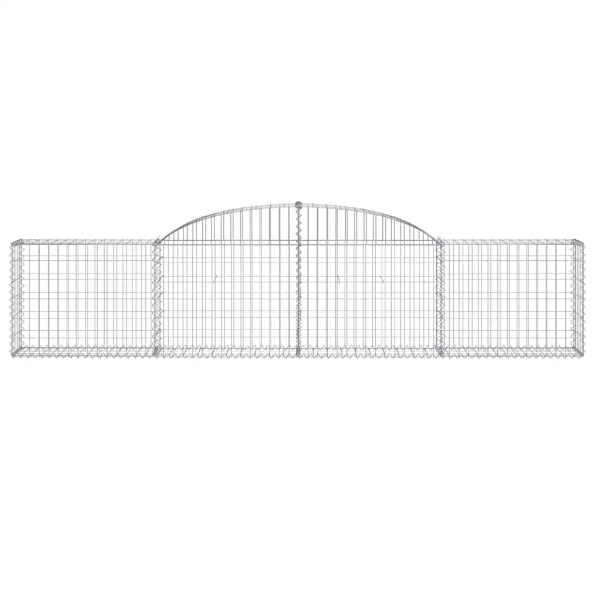 vidaXL Συρματοκιβώτια Τοξωτά 13 τεμ. 300x30x60/80 εκ. Γαλβαν. Ατσάλι