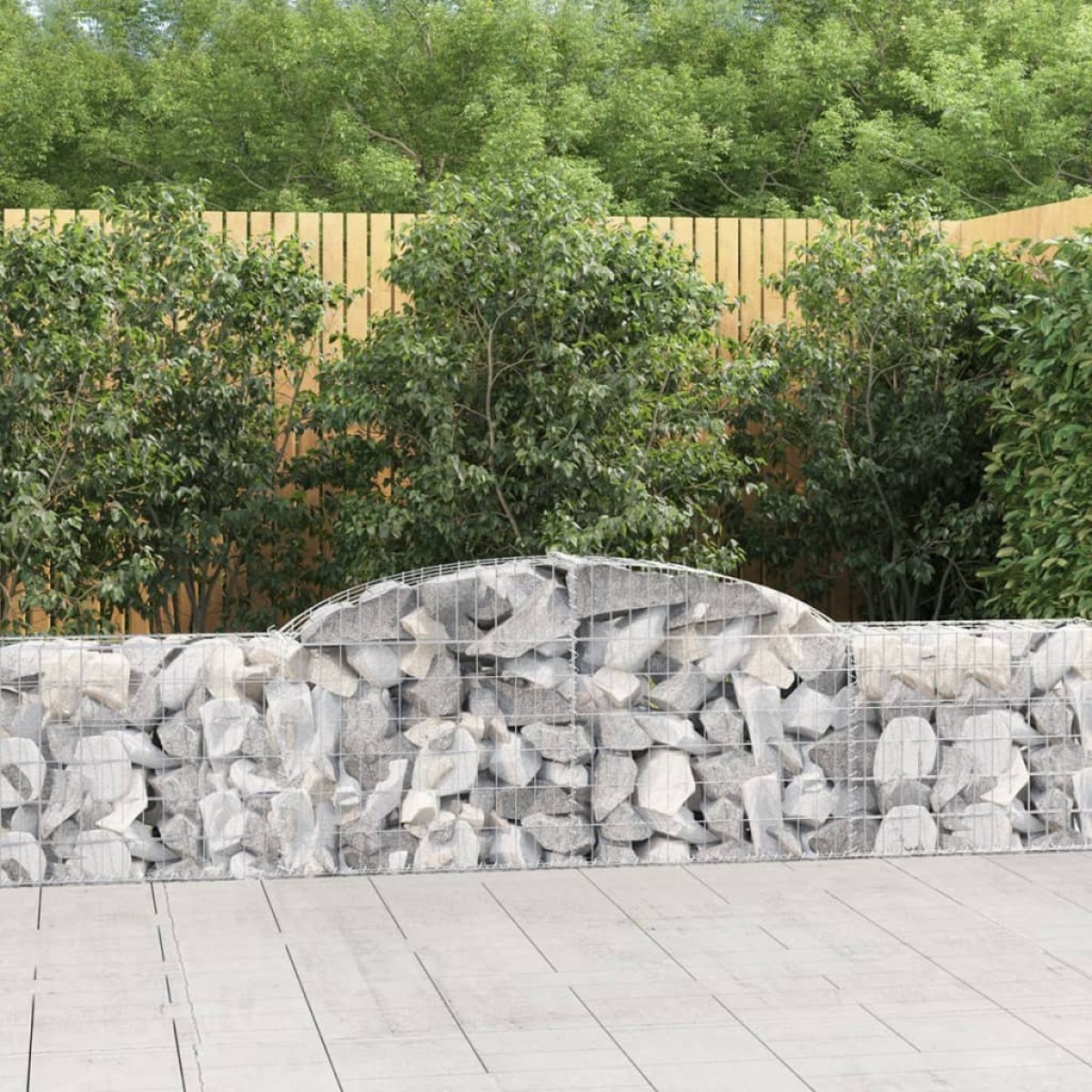 vidaXL Συρματοκιβώτια Τοξωτά 17 τεμ. 300x30x60/80 εκ. Γαλβαν. Ατσάλι