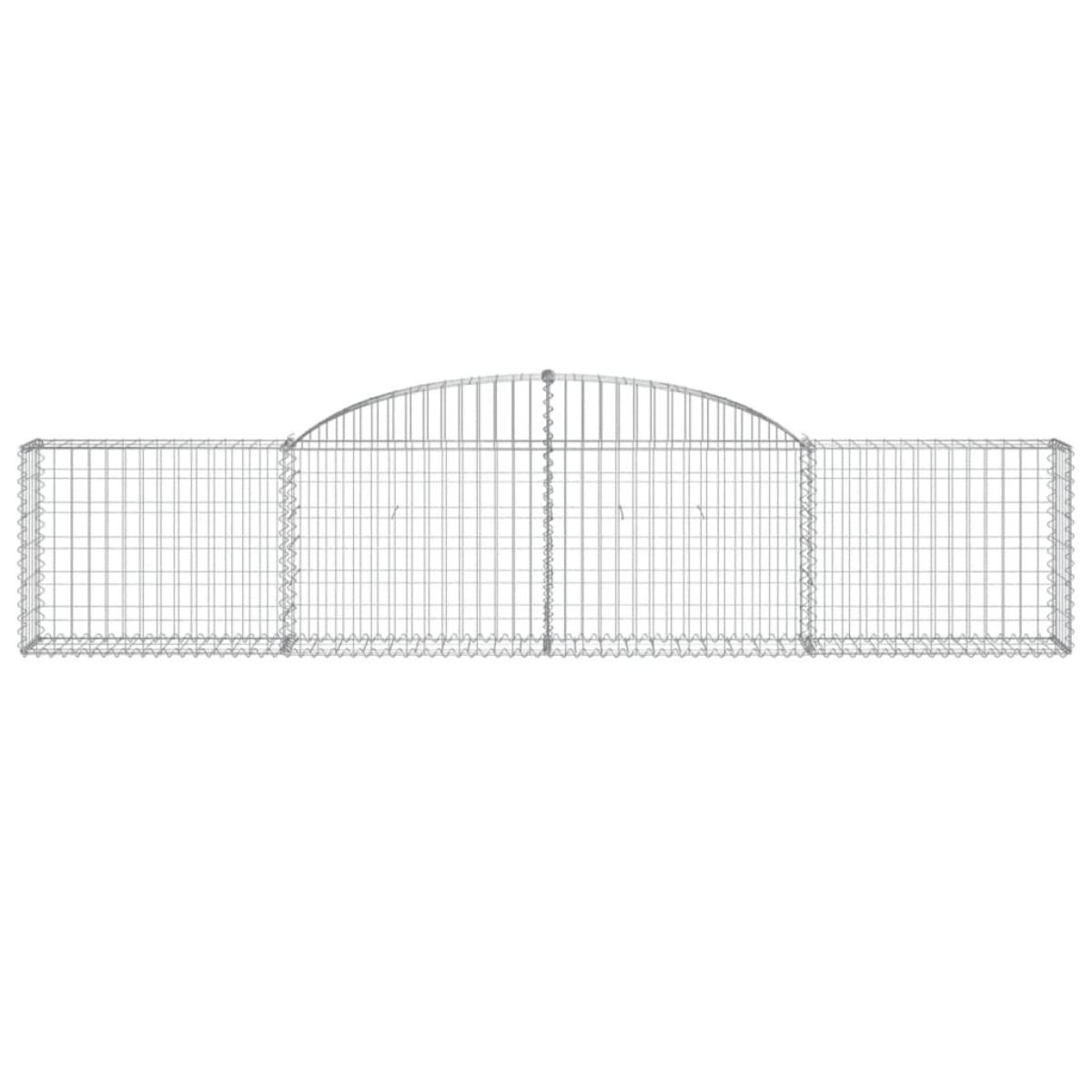 vidaXL Συρματοκιβώτια Τοξωτά 25 τεμ. 300x30x60/80 εκ. Γαλβαν. Ατσάλι