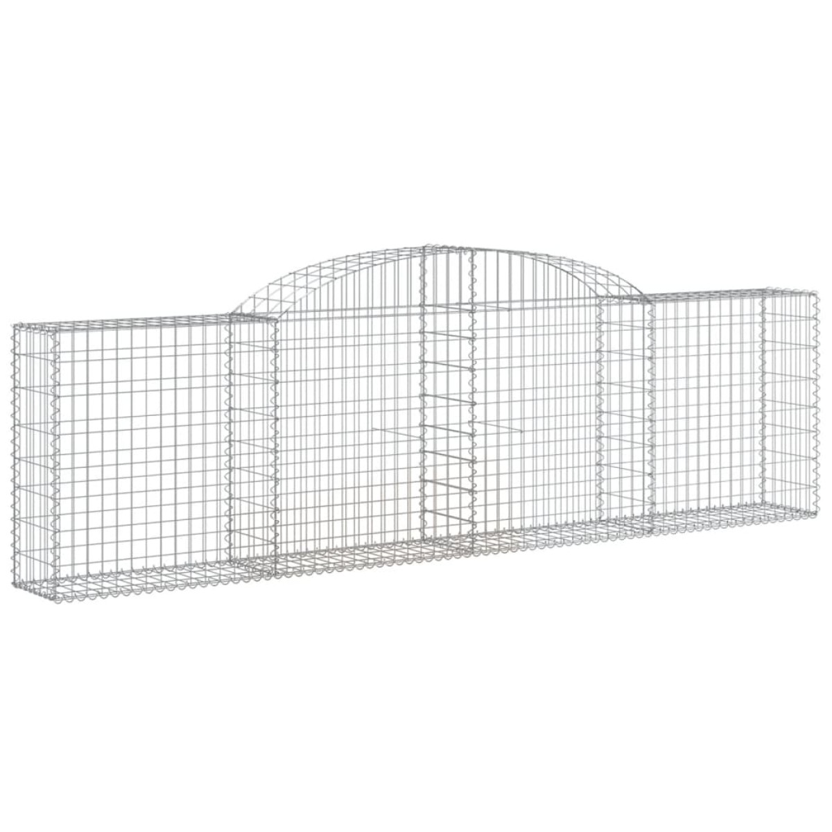 vidaXL Συρματοκιβώτια Τοξωτά 4 τεμ. 300x30x80/100 εκ. Γαλβαν. Ατσάλι