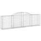 vidaXL Συρματοκιβώτια Τοξωτά 4 τεμ. 300x30x80/100 εκ. Γαλβαν. Ατσάλι