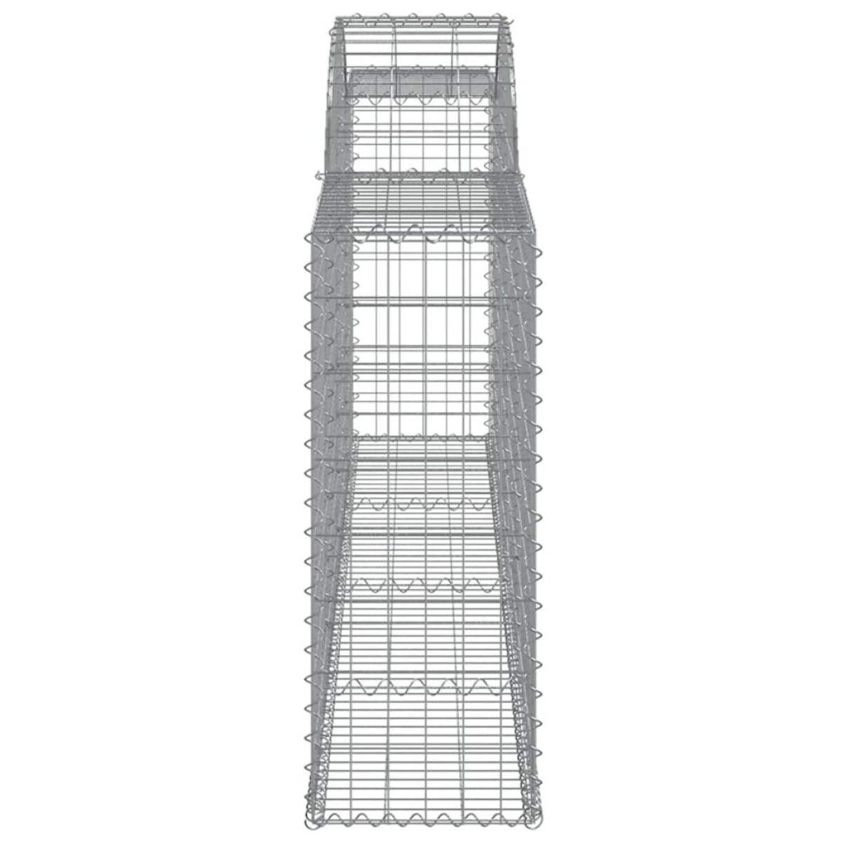 vidaXL Συρματοκιβώτια Τοξωτά 4 τεμ. 300x30x80/100 εκ. Γαλβαν. Ατσάλι