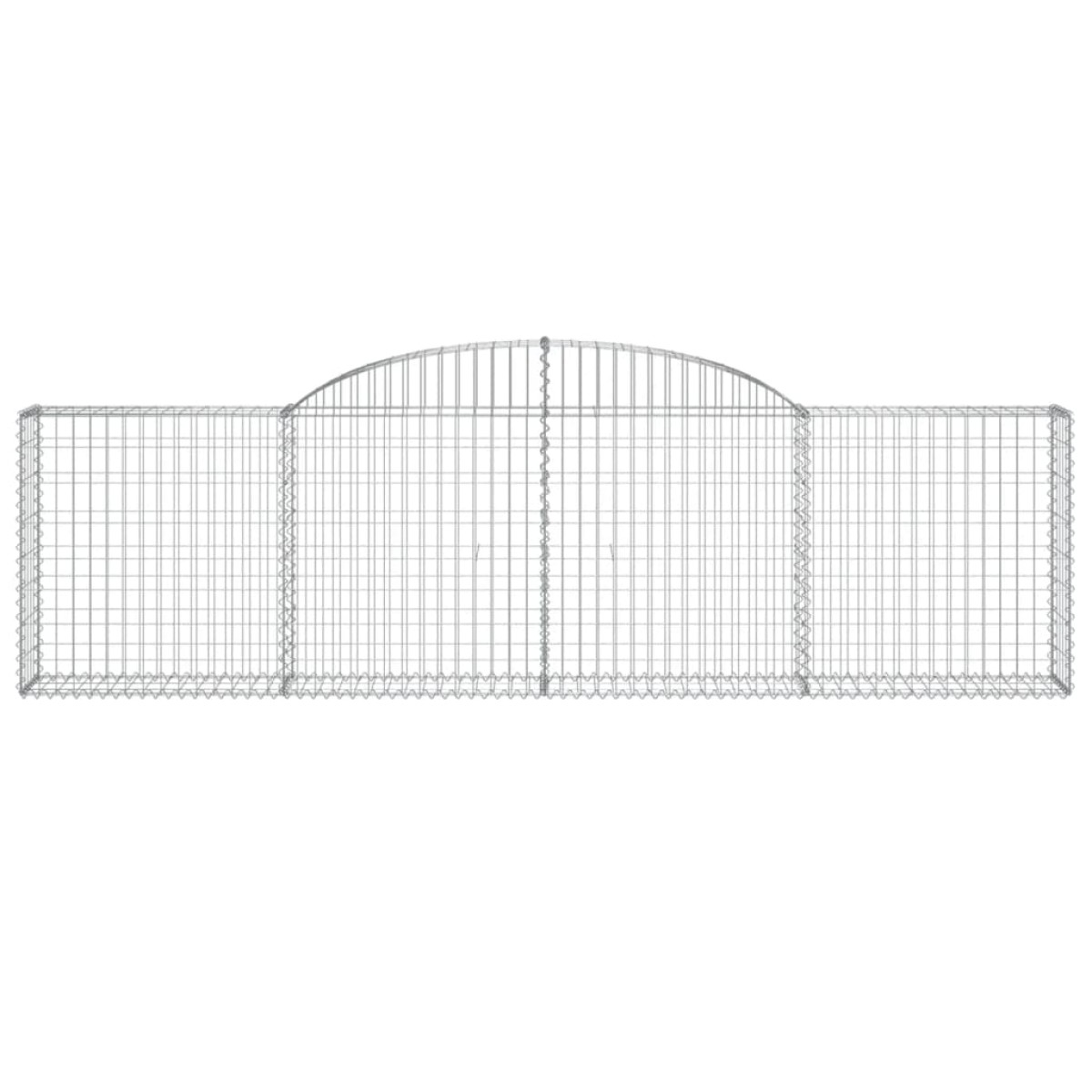 vidaXL Συρματοκιβώτια Τοξωτά 6 τεμ. 300x30x80/100 εκ. Γαλβαν. Ατσάλι