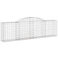 vidaXL Συρματοκιβώτια Τοξωτά 7 τεμ. 300x30x80/100 εκ. Γαλβαν. Ατσάλι