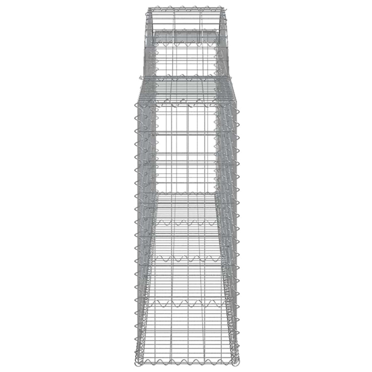 vidaXL Συρματοκιβώτια Τοξωτά 7 τεμ. 300x30x80/100 εκ. Γαλβαν. Ατσάλι