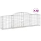 vidaXL Συρματοκιβώτια Τοξωτά 20 τεμ. 300x30x80/100 εκ. Γαλβαν. Ατσάλι