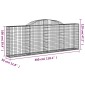 vidaXL Συρματοκιβώτια Τοξωτά 5 τεμ. 300x30x100/120 εκ. Γαλβαν. Ατσάλι