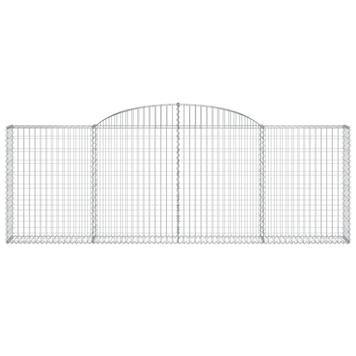 vidaXL Συρματοκιβώτια Τοξωτά 6 τεμ. 300x30x100/120 εκ. Γαλβαν. Ατσάλι