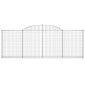 vidaXL Συρματοκιβώτια Τοξωτά 12 τεμ. 300x30x100/120 εκ. Γαλβαν. Ατσάλι