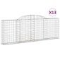 vidaXL Συρματοκιβώτια Τοξωτά 13 τεμ. 300x30x100/120 εκ. Γαλβαν. Ατσάλι