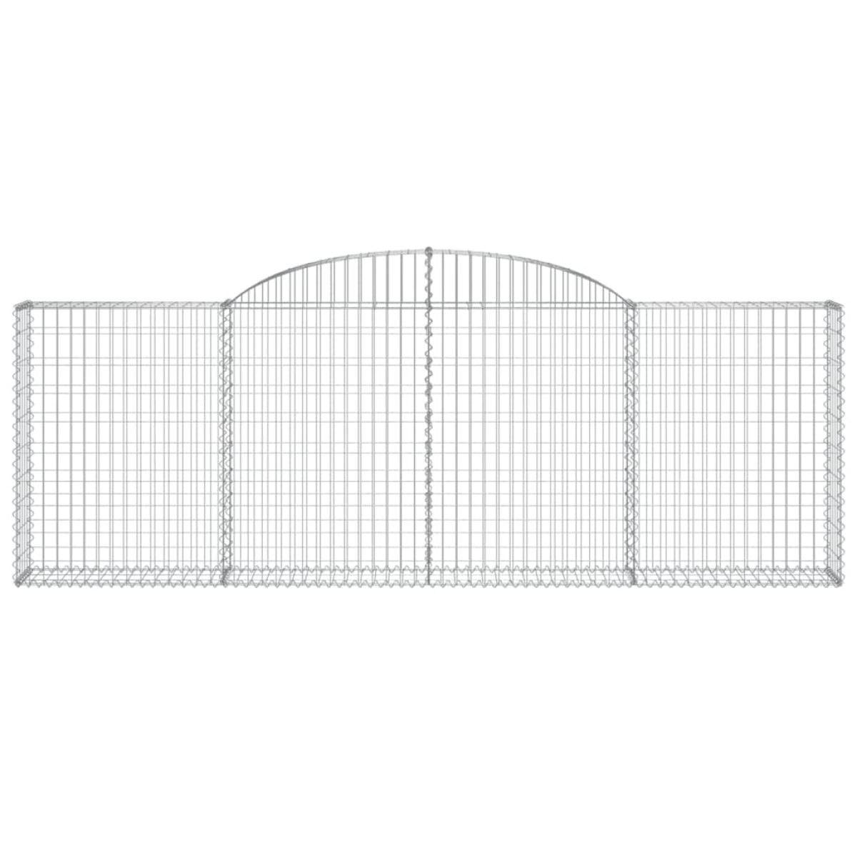 vidaXL Συρματοκιβώτια Τοξωτά 13 τεμ. 300x30x100/120 εκ. Γαλβαν. Ατσάλι