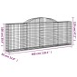 vidaXL Συρματοκιβώτια Τοξωτά 13 τεμ. 300x30x100/120 εκ. Γαλβαν. Ατσάλι