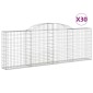 vidaXL Συρματοκιβώτια Τοξωτά 30 τεμ. 300x30x100/120 εκ. Γαλβαν. Ατσάλι