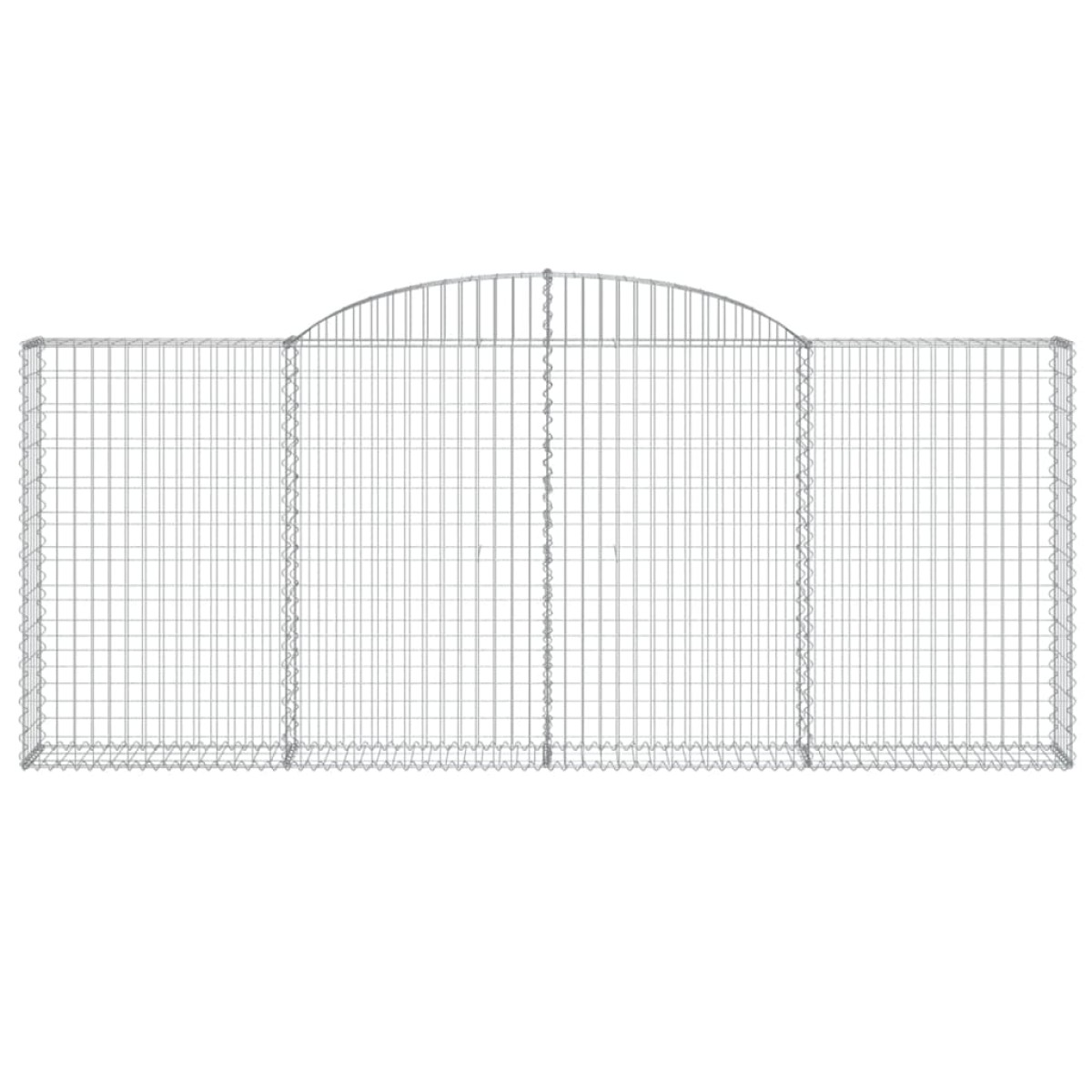 vidaXL Συρματοκιβώτια Τοξωτά 6 τεμ. 300x30x120/140 εκ. Γαλβαν. Ατσάλι