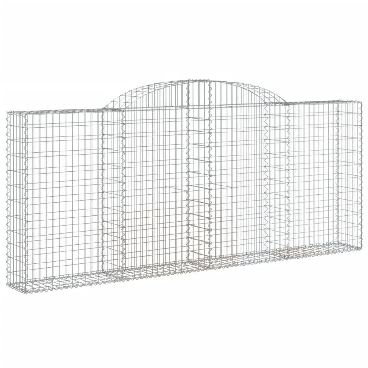vidaXL Συρματοκιβώτια Τοξωτά 7 τεμ. 300x30x120/140 εκ. Γαλβαν. Ατσάλι