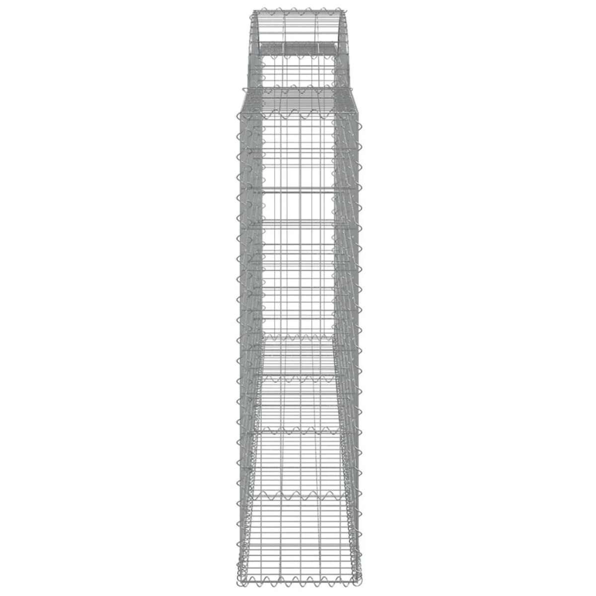 vidaXL Συρματοκιβώτια Τοξωτά 7 τεμ. 300x30x120/140 εκ. Γαλβαν. Ατσάλι