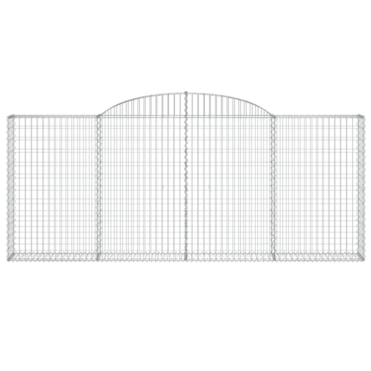 vidaXL Συρματοκιβώτια Τοξωτά 9 τεμ. 300x30x120/140 εκ. Γαλβαν. Ατσάλι
