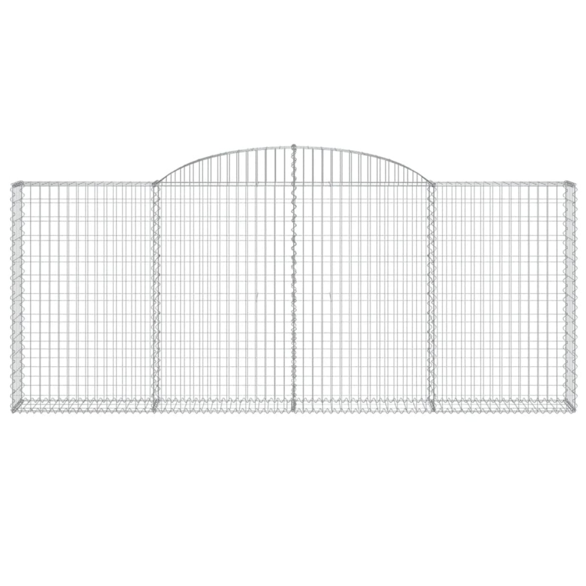 vidaXL Συρματοκιβώτια Τοξωτά 10 τεμ. 300x30x120/140 εκ. Γαλβαν. Ατσάλι