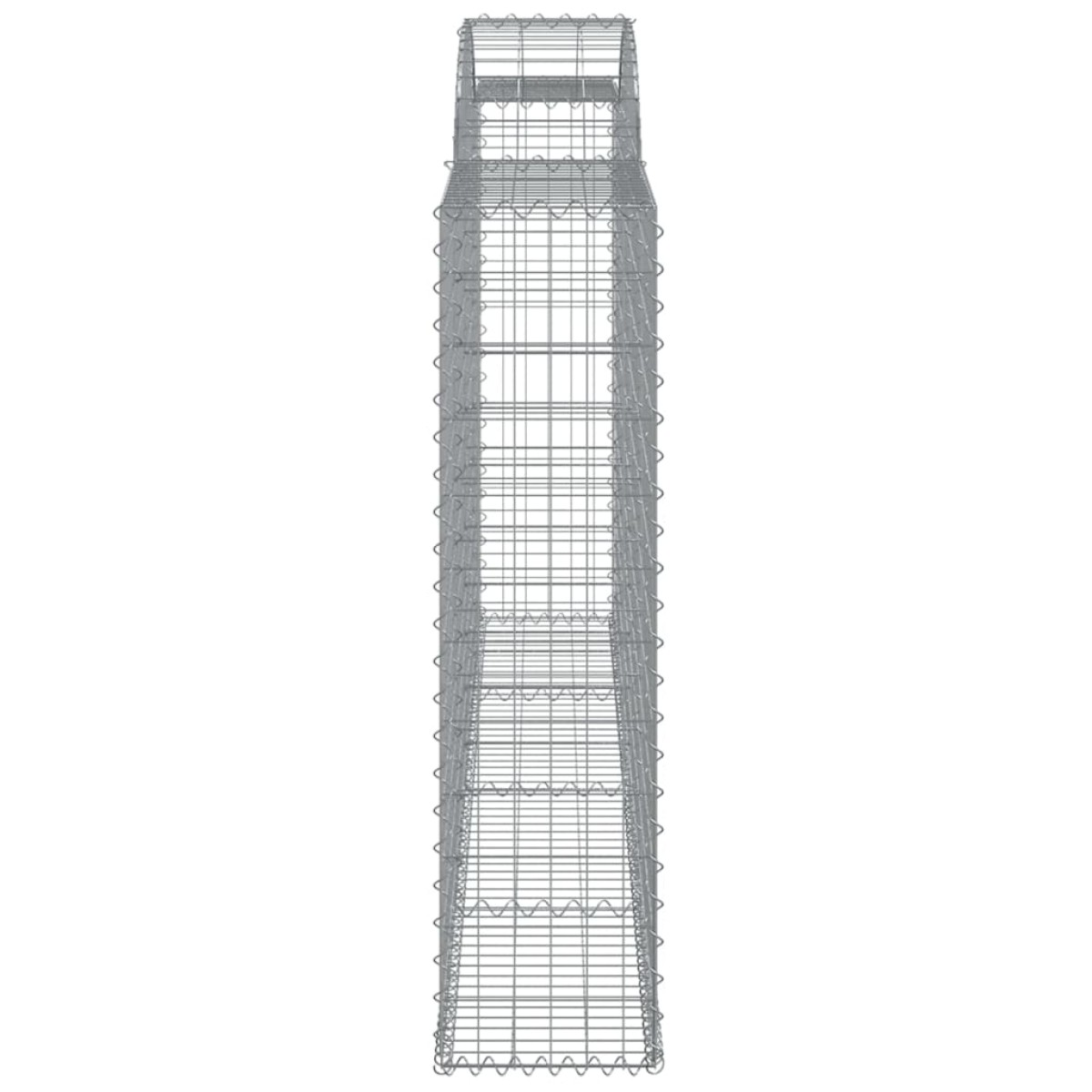 vidaXL Συρματοκιβώτια Τοξωτά 12 τεμ. 300x30x120/140 εκ. Γαλβαν. Ατσάλι