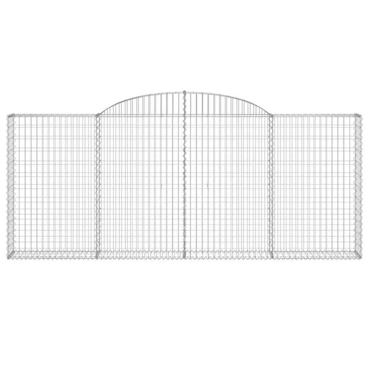 vidaXL Συρματοκιβώτια Τοξωτά 20 τεμ. 300x30x120/140 εκ. Γαλβαν. Ατσάλι