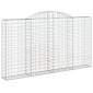 vidaXL Συρματοκιβώτια Τοξωτά 3 τεμ. 300x30x160/180 εκ. Γαλβαν. Ατσάλι