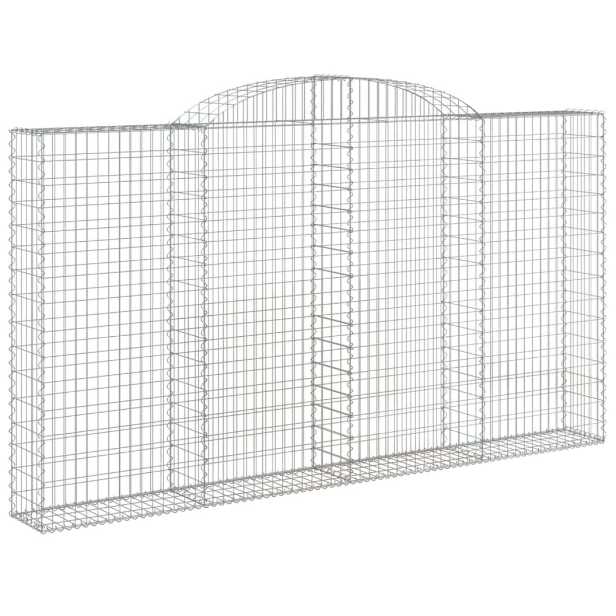 vidaXL Συρματοκιβώτια Τοξωτά 4 τεμ. 300x30x160/180 εκ. Γαλβαν. Ατσάλι