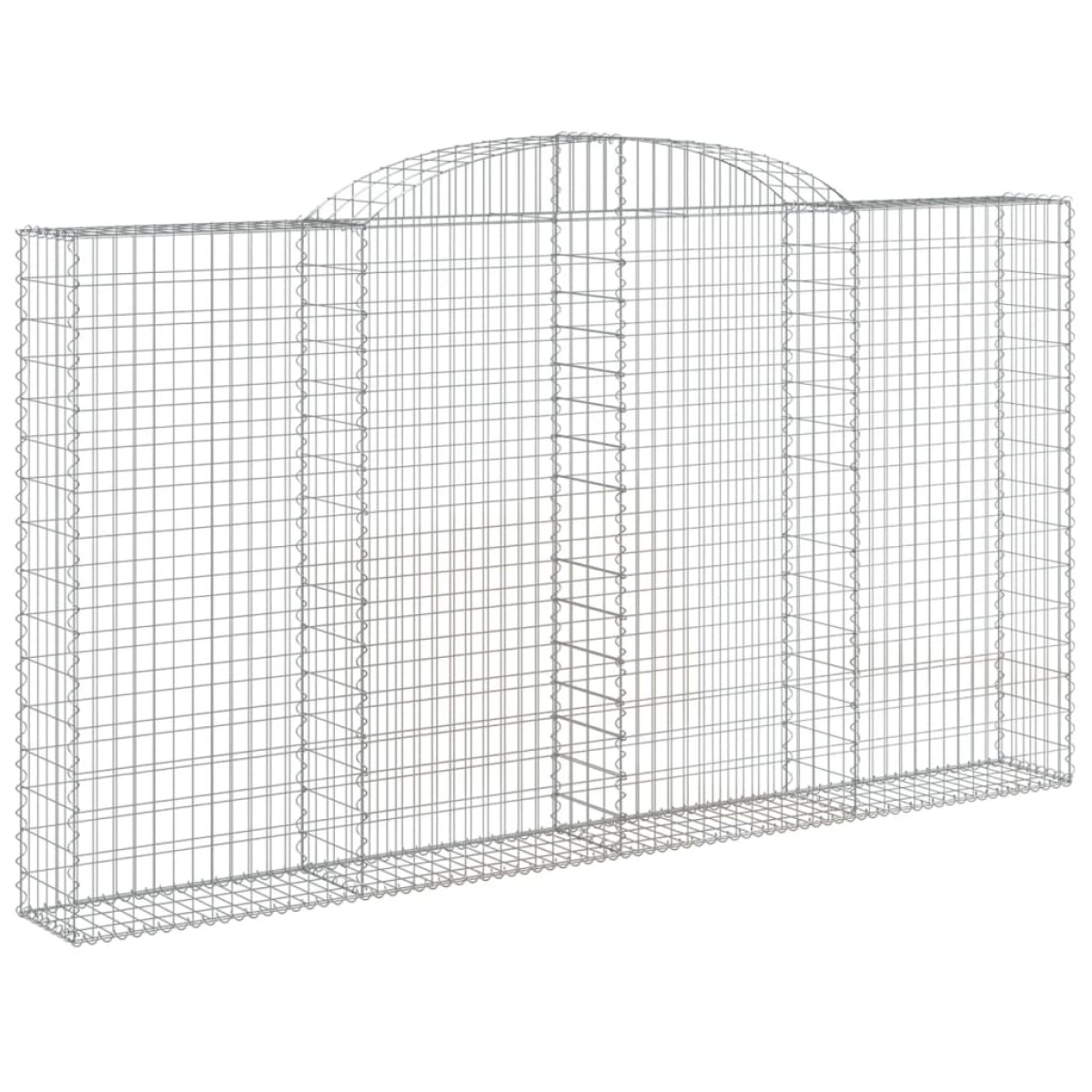 vidaXL Συρματοκιβώτια Τοξωτά 5 τεμ. 300x30x160/180 εκ. Γαλβαν. Ατσάλι