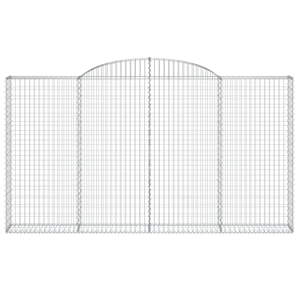 vidaXL Συρματοκιβώτια Τοξωτά 5 τεμ. 300x30x160/180 εκ. Γαλβαν. Ατσάλι