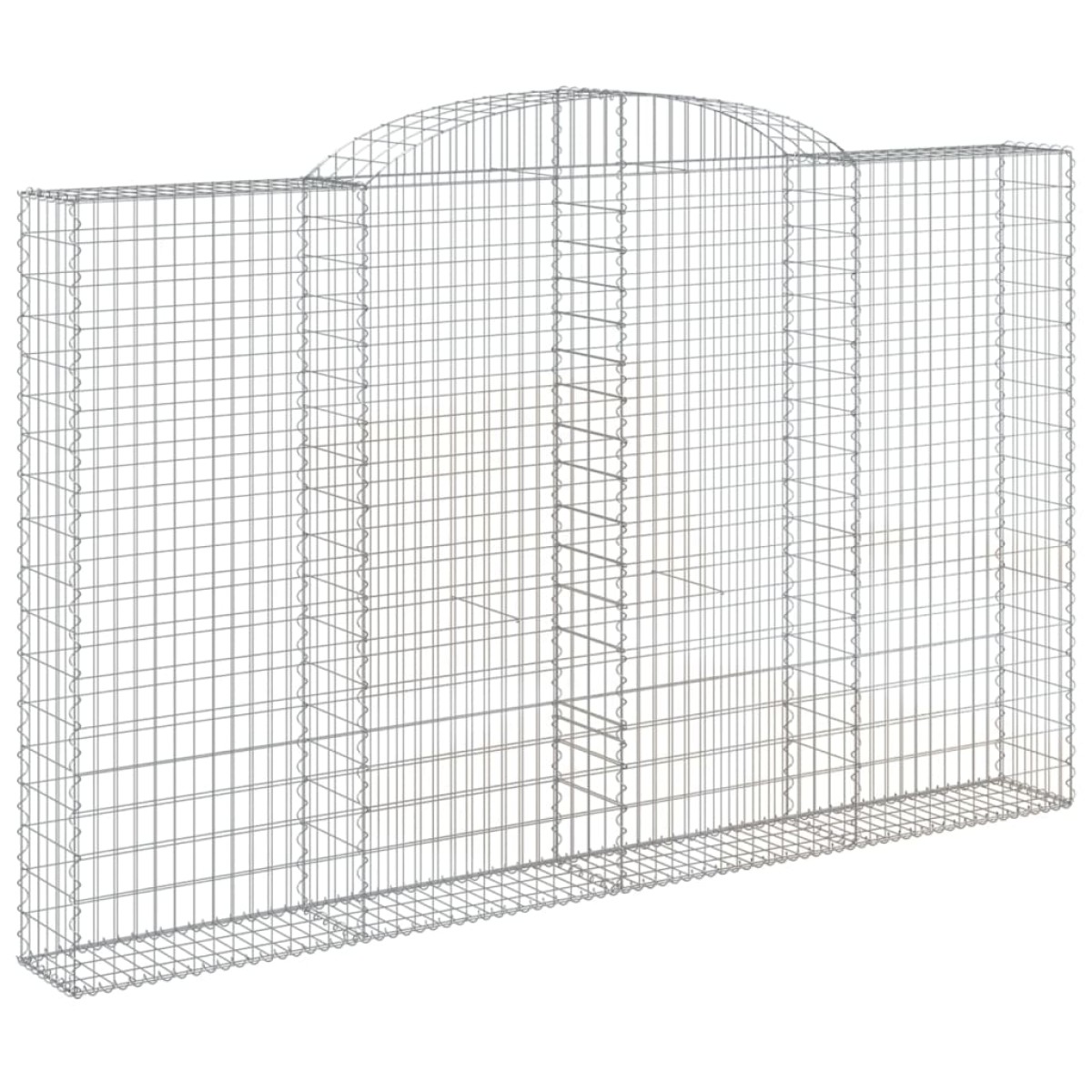 vidaXL Συρματοκιβώτια Τοξωτά 2 τεμ. 300x30x180/200 εκ. Γαλβαν. Ατσάλι