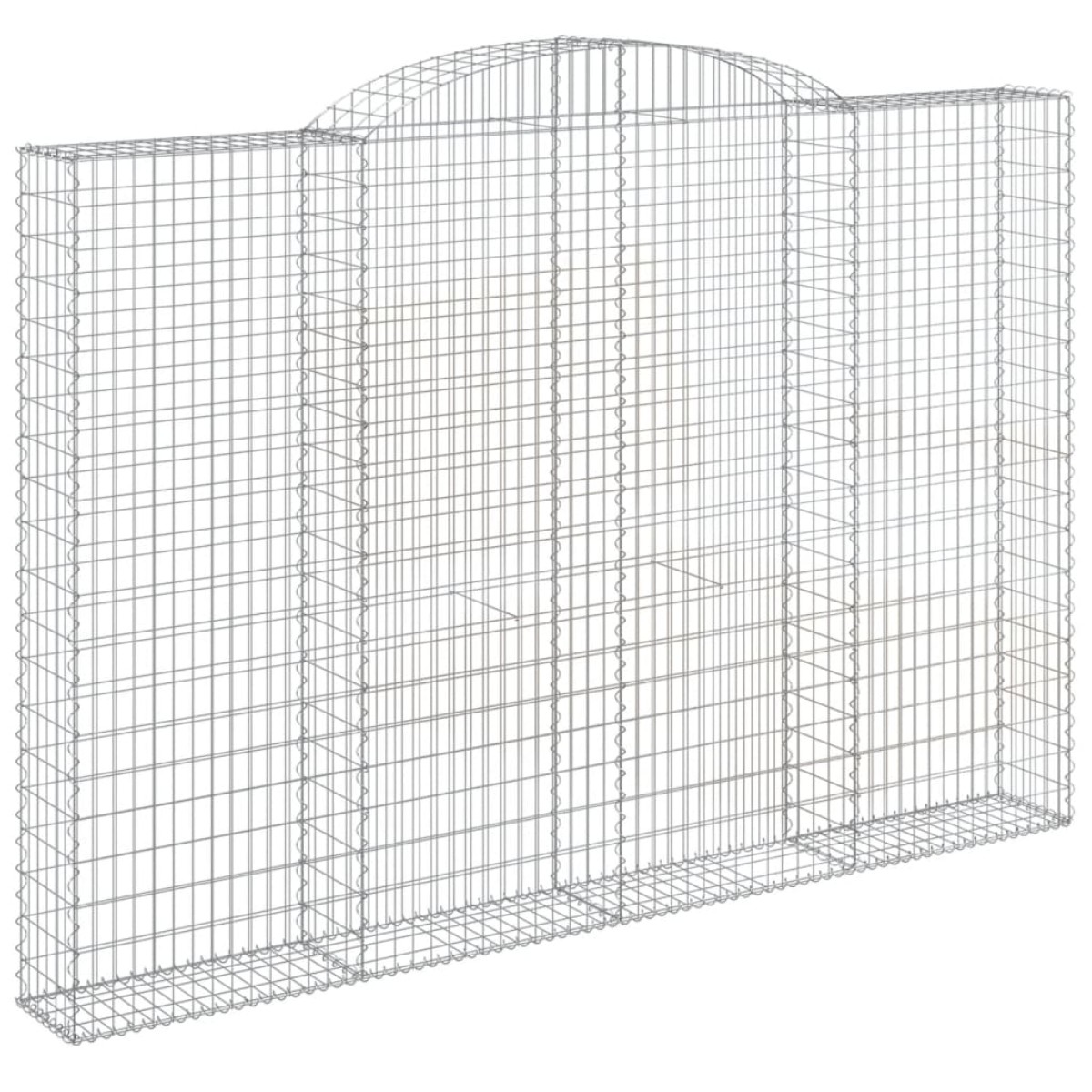 vidaXL Συρματοκιβώτια Τοξωτά 3 τεμ. 300x30x200/220 εκ. Γαλβαν. Ατσάλι