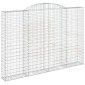 vidaXL Συρματοκιβώτια Τοξωτά 3 τεμ. 300x30x200/220 εκ. Γαλβαν. Ατσάλι