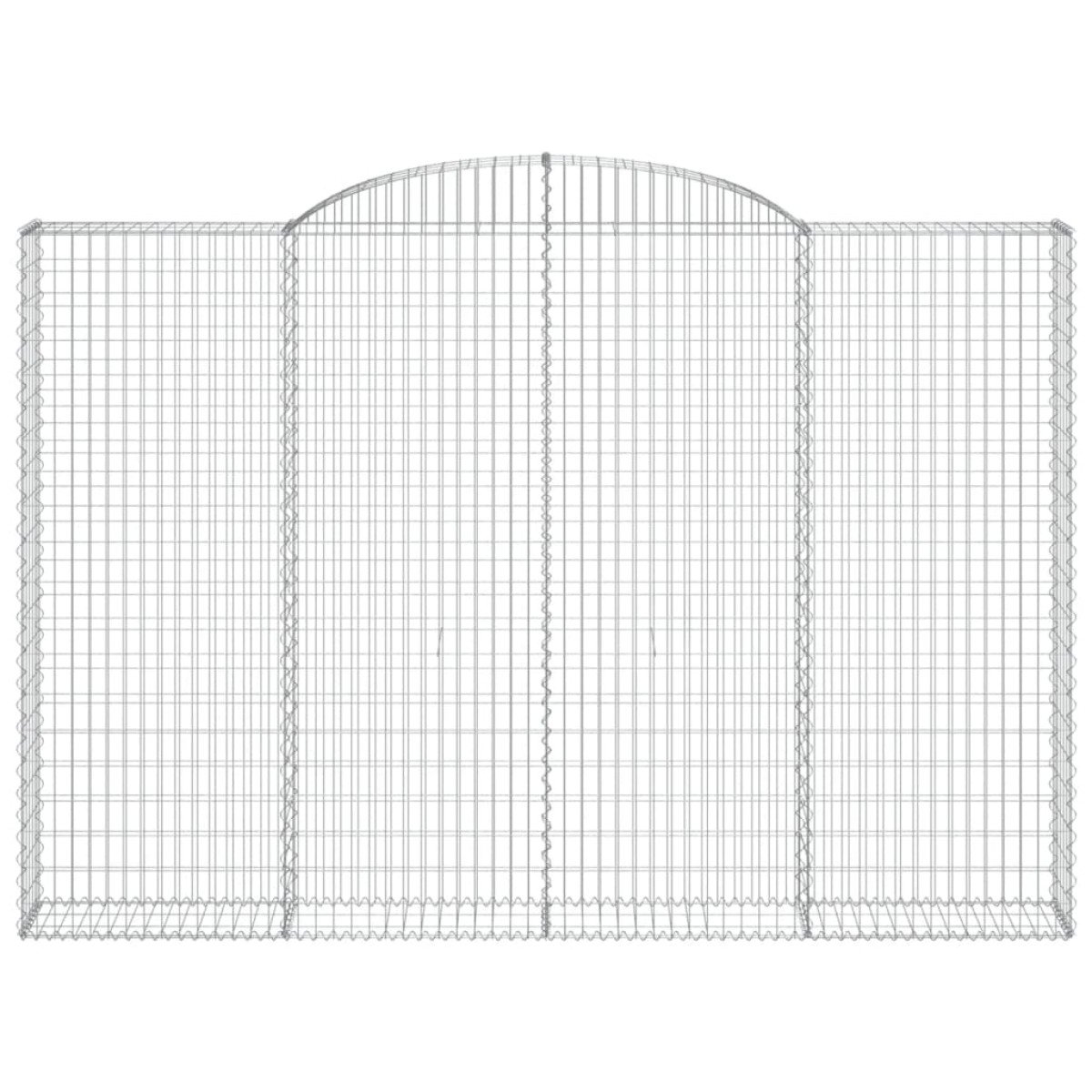 vidaXL Συρματοκιβώτια Τοξωτά 3 τεμ. 300x30x200/220 εκ. Γαλβαν. Ατσάλι