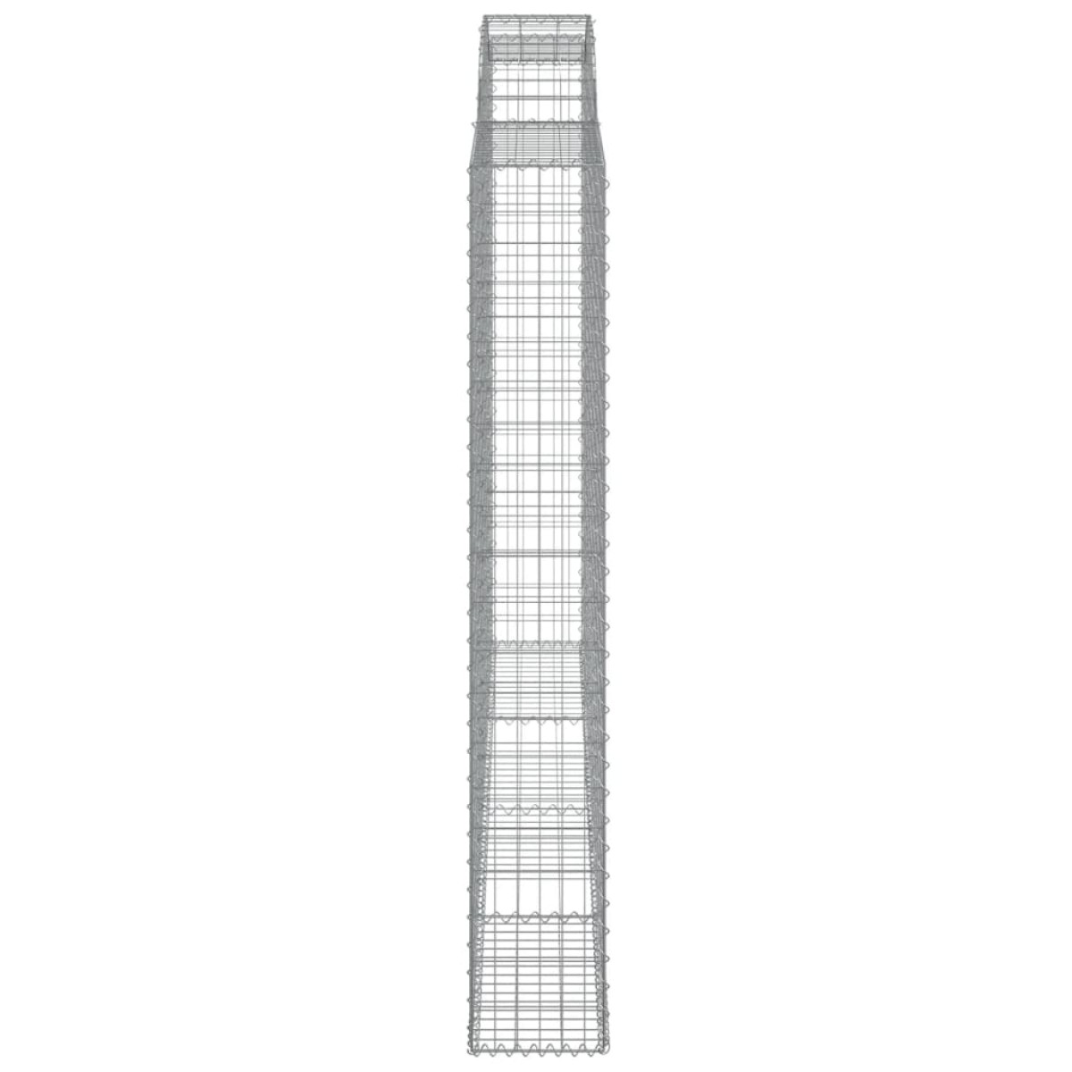 vidaXL Συρματοκιβώτια Τοξωτά 3 τεμ. 300x30x200/220 εκ. Γαλβαν. Ατσάλι