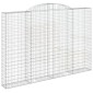 vidaXL Συρματοκιβώτια Τοξωτά 4 τεμ. 300x30x200/220 εκ. Γαλβαν. Ατσάλι