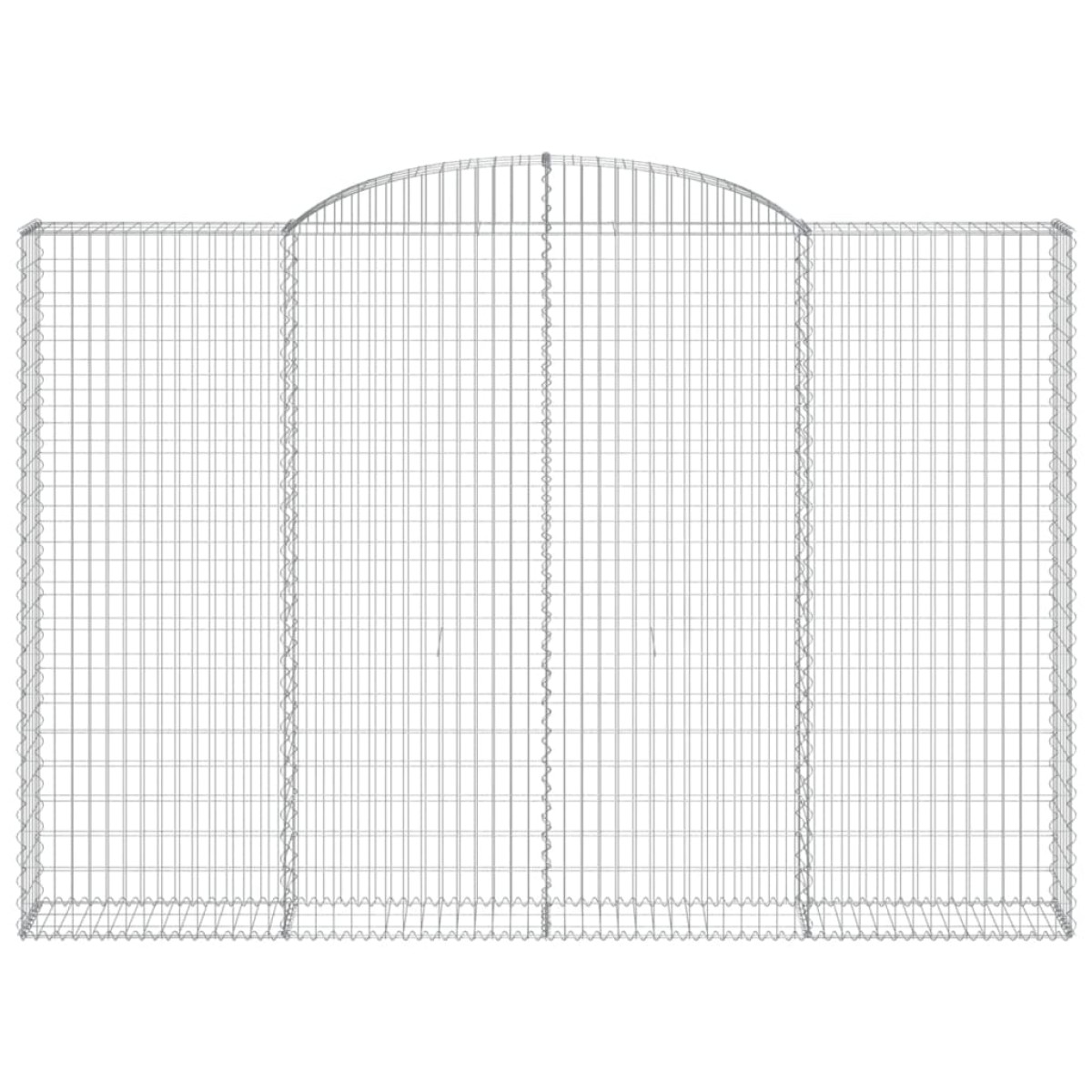 vidaXL Συρματοκιβώτια Τοξωτά 4 τεμ. 300x30x200/220 εκ. Γαλβαν. Ατσάλι